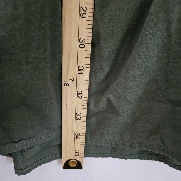 Pomander Place Dress sz M Ceci Smocked Long Sleeve Green Tiered Cotton Mini Boho - Picture 6 of 16